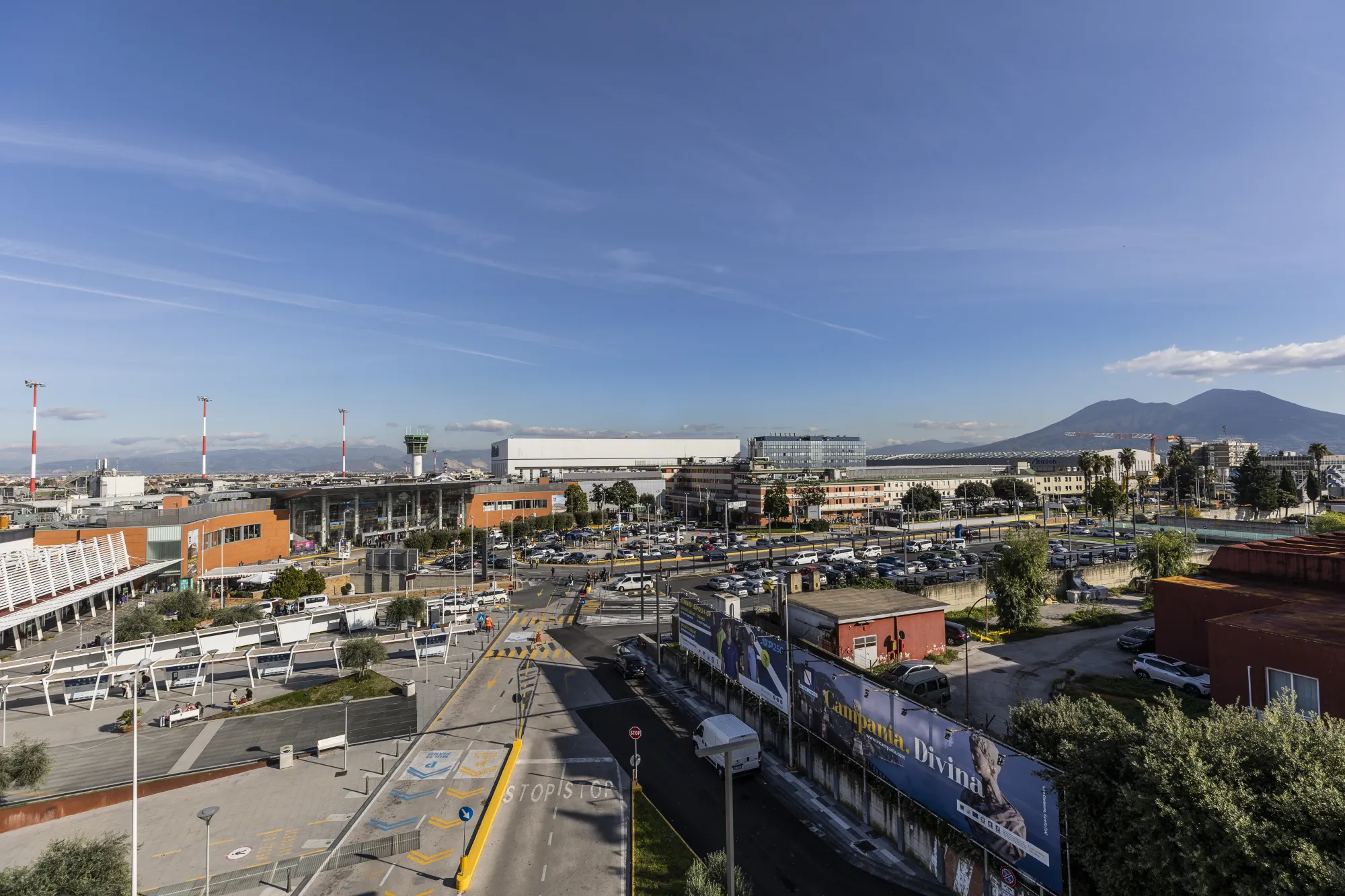Veduta aerea dell'aeroporto di Napoli